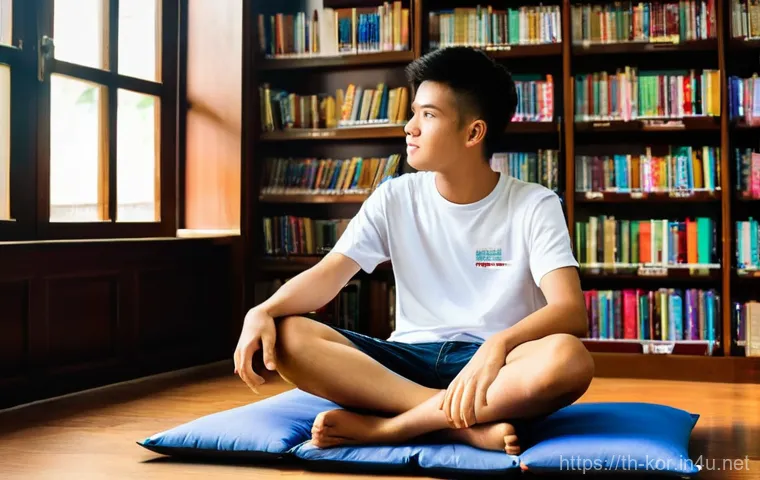 비문학 독해 연습 - **Prompt 1: Navigating the Information Stream**
    "A young Thai university student, female, sits a...